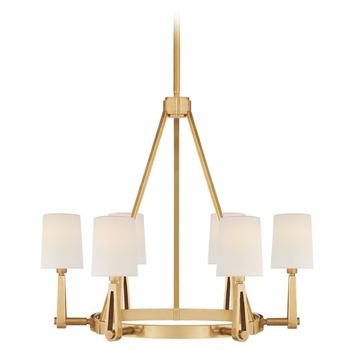 Visual Comfort Signature Collection Thomas OBrien Alpha Chandelier in Antique Brass by Visual Comfort Signature TOB5510HABL