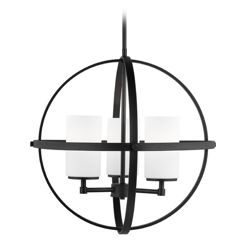 Generation Lighting Alturas 19-Inch Midnight Black Chandelier by Generation Lighting 3124603-112