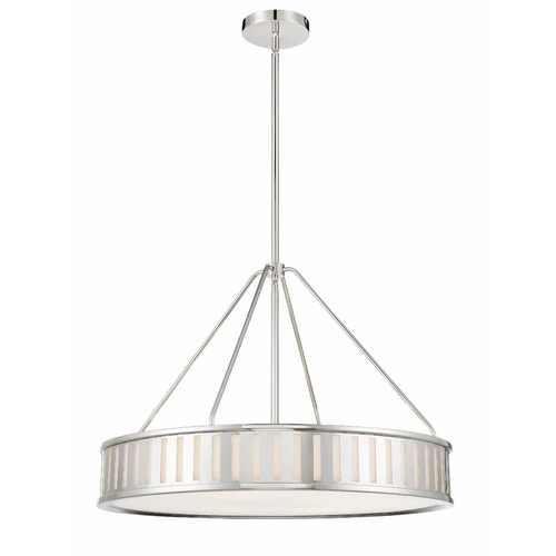 Crystorama Lighting Kendal 28-Inch Pendant in Polished Nickel by Crystorama Lighting KEN-8306-PN