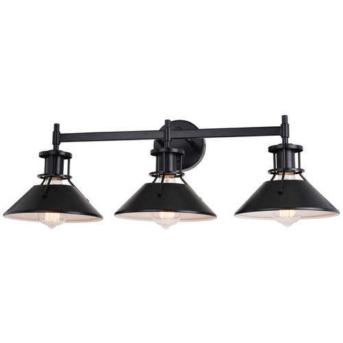 Vaxcel Lighting Canton Black & Matte White Bathroom Light