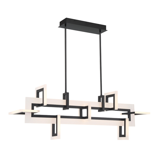 Inizio 48-Inch LED Linear Chandelier in Black by Eurofase