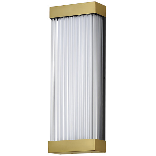Acropolis Natural Aged Brass LED Outdoor Wall Light by ET2 Lighting