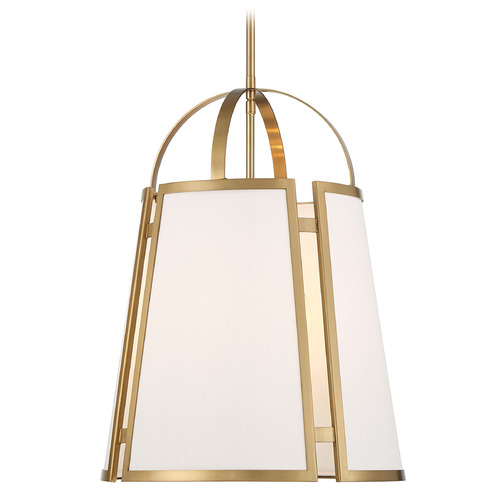 Savoy House Savoy House Lighting Chartwell Warm Brass Pendant Light with Conical Shade 7-6304-4-322