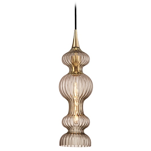 Pomfret Aged Brass Pendant by Hudson Valley Lighting