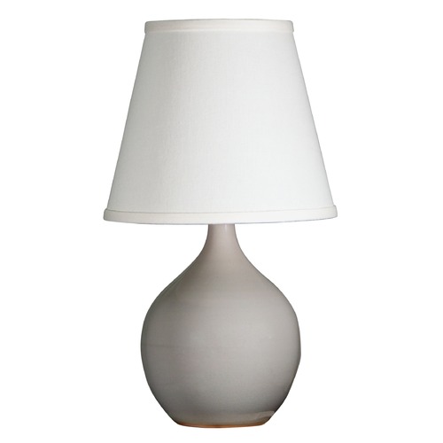 Scatchard Stoneware Gray Gloss Table Lamp by House of Troy Lighting