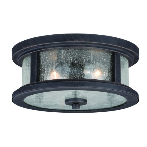 Vaxcel Lighting Seeded Glass Outdoor Ceiling Light Iron by Vaxcel Lighting T0290