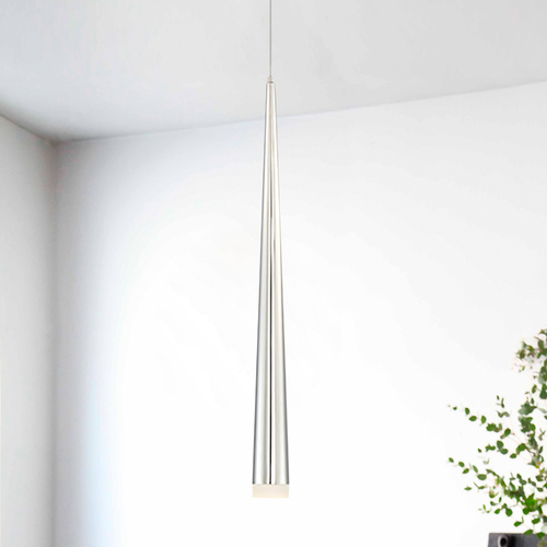 Modern Forms by WAC Lighting Cascade 18.90-Inch High LED Mini Pendant in Polished Nickel by Modern Forms PD-41819-PN