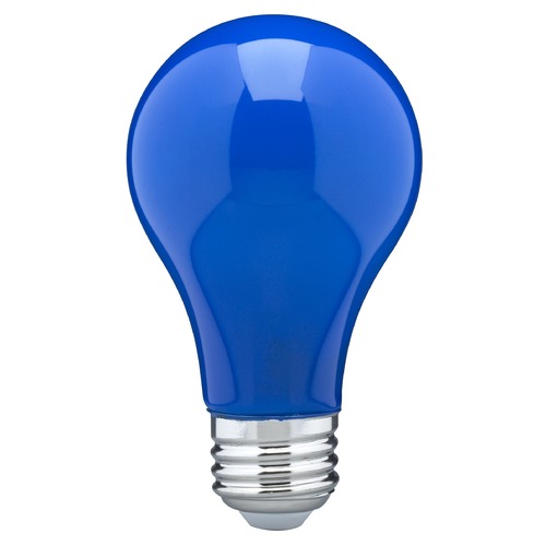 Satco Lighting Satco 8 Watt A19 LED Ceramic Blue Medium Base 360 deg. Beam Angle 120 Volt Dimmable S14985