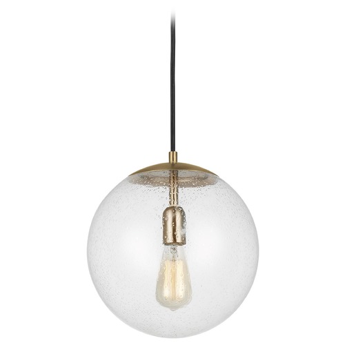 Leo 12-Inch Pendant in Satin Brass by Visual Comfort Studio