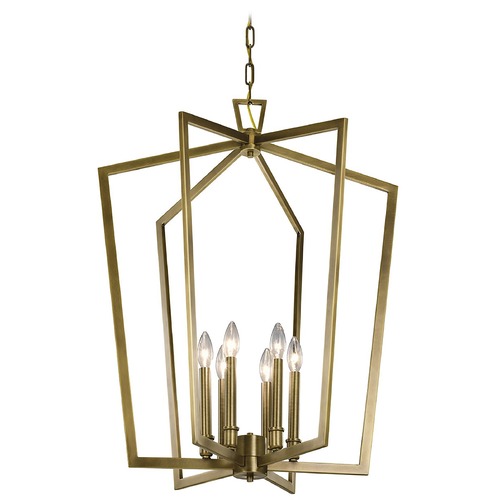 Kichler Lighting Abbotswell 6-Light Natural Brass Pendant by Kichler Lighting 43495NBR