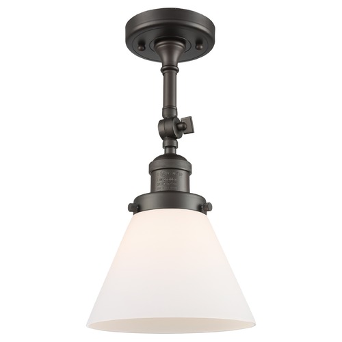 Innovations Lighting Innovations Lighting Large Cone Oil Rubbed Bronze Semi-Flushmount Light 201F-OB-G41