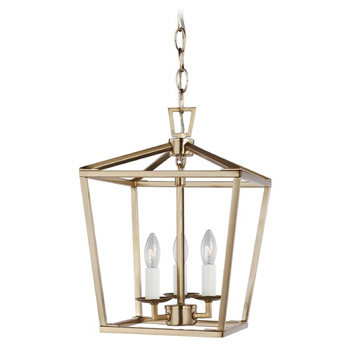 Visual Comfort Studio Collection Dianna 3-Light Satin Brass Mini Pendant with Open Frame by Visual Comfort Studio 5192603-848