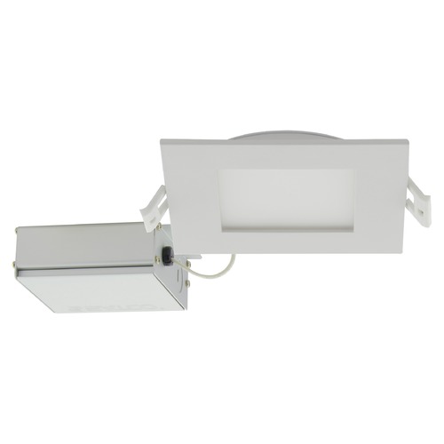 10W 4-Inch Square LED Edge-Lit Direct Wire CCT Selectable Dimmable by Satco Lighting