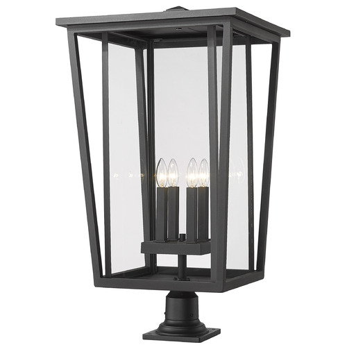 Z-Lite Seoul Black Post Light by Z-Lite 571PHXXLR-533PM-BK