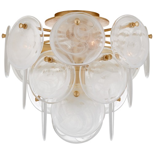 Aerin Loire Medium Tiered Flush Mount in Gild by Visual Comfort Signature