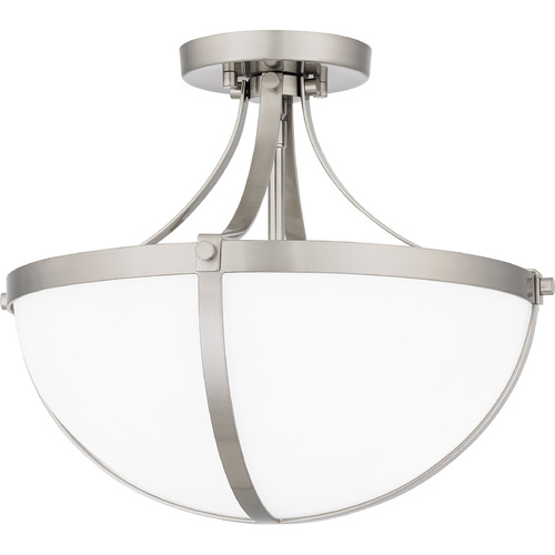 Quoizel Lighting Antebellum 14.75-Inch Semi-Flush Mount in Nickel by Quoizel Lighting ATB1714BN