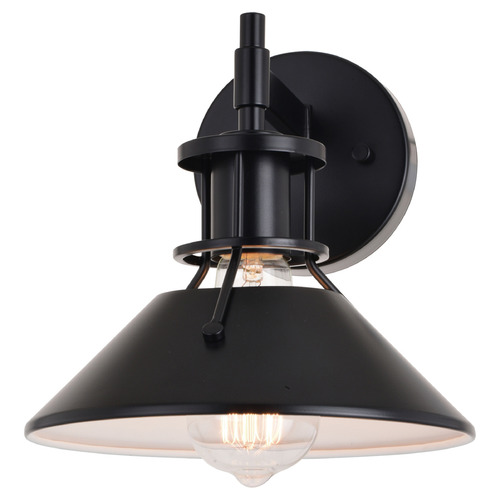 Vaxcel Lighting Canton Black & Matte White Sconce