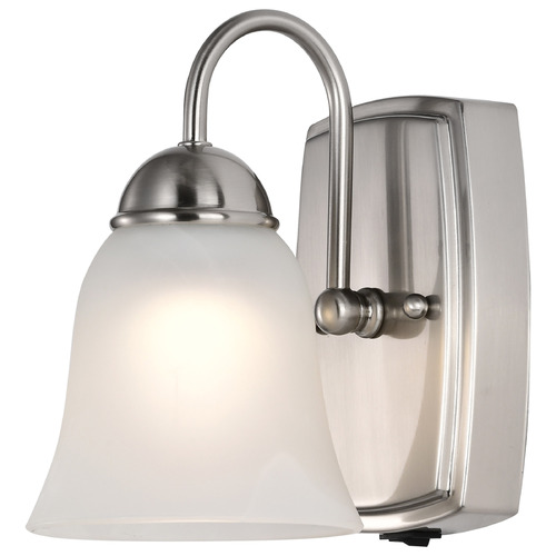Brushed Nickel LED Switched Sconce by Nuvo Lighting