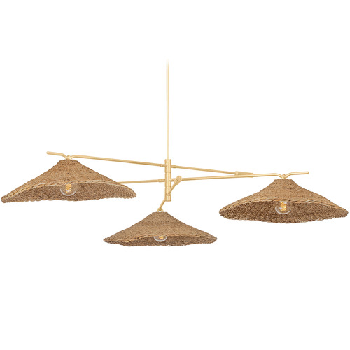 Troy Lighting Valier Vintage Gold Leaf Chandelier