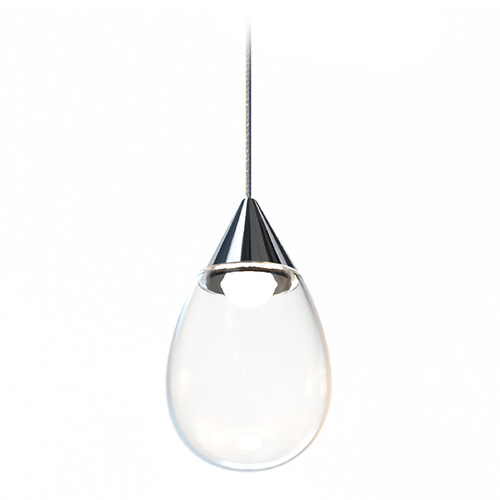 Dewdrop Polished Chrome LED Mini Pendant by ET2 Lighting