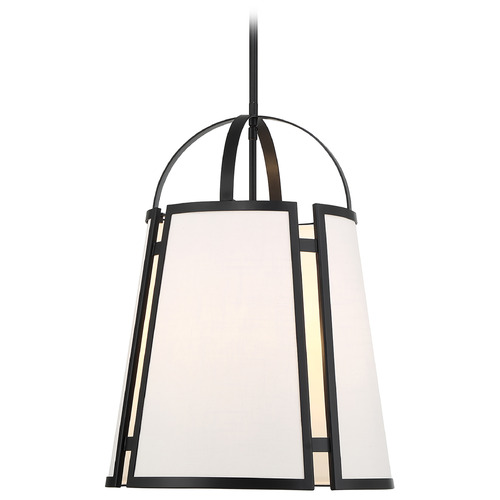 Savoy House Lighting Chartwell Matte Black Pendant Light with Conical Shade