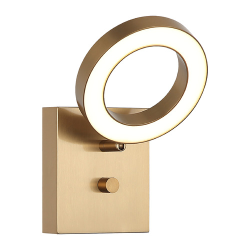 Matteo Lighting Realm Aged Gold Brass LED Sconce