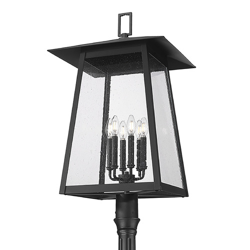 Z-Lite Rainer Black Post Light