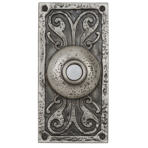 Craftmade Lighting Surface Mount Lighted Doorbell Button in Antique Pewter by Craftmade Lighting PB3037-AP