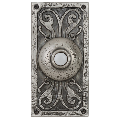 Surface Mount Lighted Doorbell Button in Antique Pewter by Craftmade Lighting