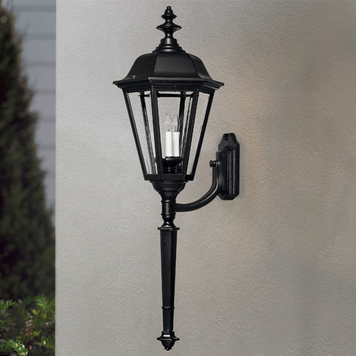 Outdoor Wall Light with Clear Glass in Black by Hinkley Lighting