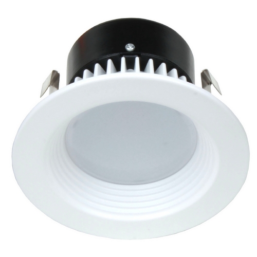 LED Retrofit Trim with White Baffle for 4-Inch Recessed Cans 3000K 700 Lumens