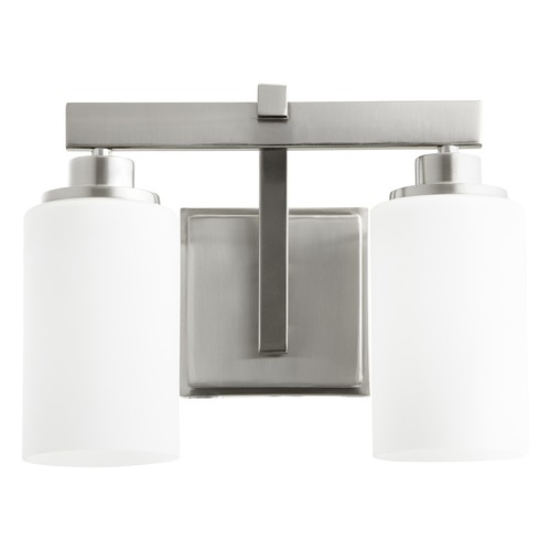 Quorum Lighting Lancaster Satin Nickel Bathroom Light by Quorum Lighting 5207-2-65