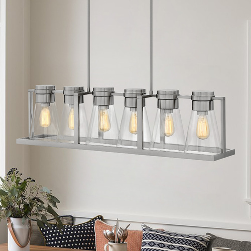 Refinery 6-Light Brushed Nickel Chandelier by Hinkley Lighting