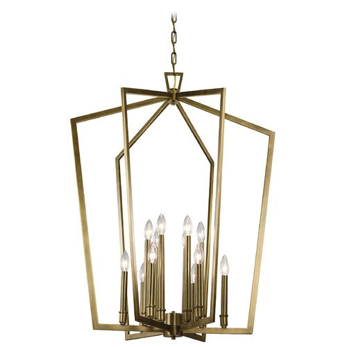 Kichler Lighting Abbotswell 12-Light Natural Brass Pendant by Kichler Lighting 43496NBR