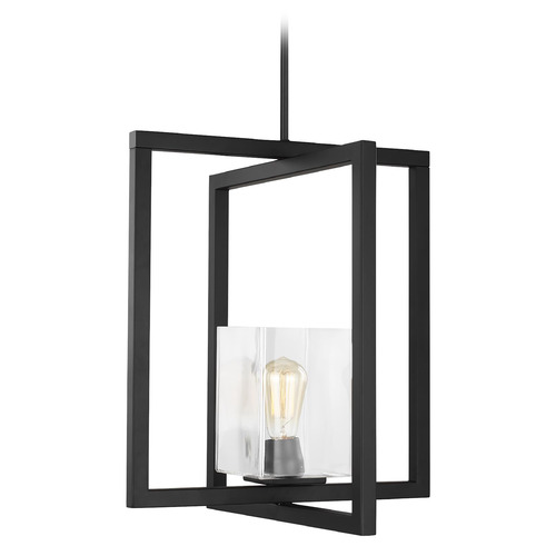 Mitte 16.50-Inch Wide Pendant in Midnight Black by Generation Lighting
