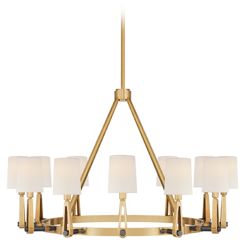 Visual Comfort Signature Collection Thomas OBrien Alpha Chandelier in Antique Brass by Visual Comfort Signature TOB5512HABBZL