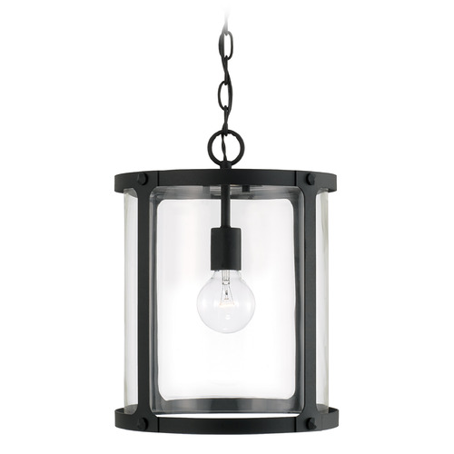 Capital Lighting Brennen 12-Inch Pendant in Matte Black by Capital Lighting 344911BI