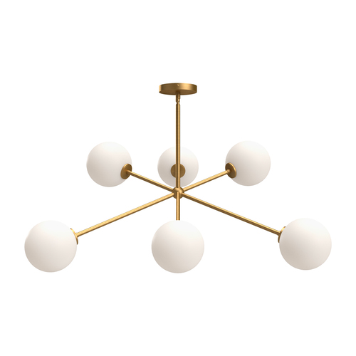 Alora Lighting Alora Lighting Cassia Aged Gold Chandelier CH549640AGOP