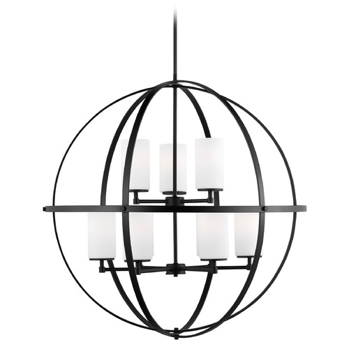 Generation Lighting Alturas 32.50-Inch Midnight Black Chandelier by Generation Lighting 3124609-112