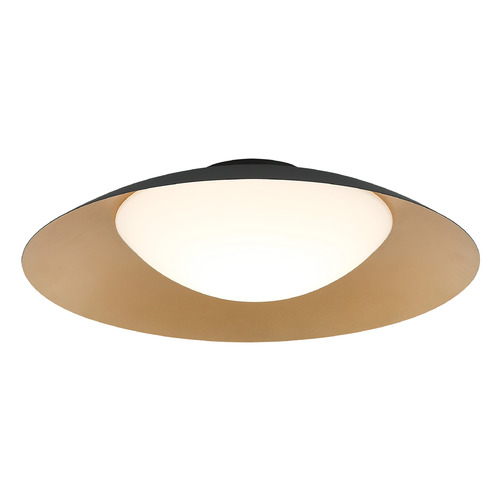 Caravon Black LED Flush Mount by Matteo Lighting