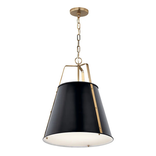 Etcher 2-Light Pendant in Black & Champagne Bronze by Kichler Lighting