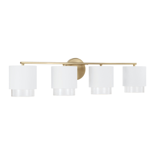 Capital Lighting Capital Lighting Weller Matte Brass and White Bathroom Light 153041RE-549