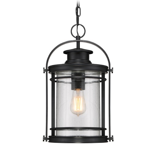 Booker Outdoor Hanging Light in Black by Quoizel Lighting