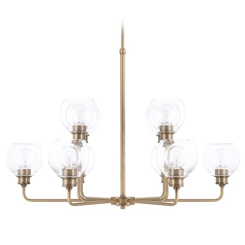 Capital Lighting Mid Century 36-Inch Chandelier in Aged Brass by Capital Lighting 421101AD-426