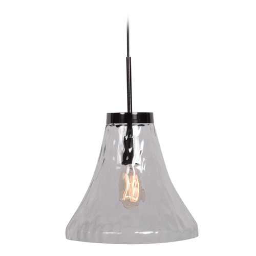 Access Lighting Simplicite Black Chrome Pendant by Access Lighting 63990-BCH/CLR