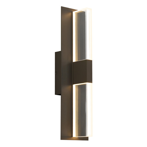 Visual Comfort Modern Collection Sean Lavin Lyft 18-Inch 3000K LED Outdoor Wall Light in Bronze by VC Modern 700OWLYT83018CZUNVS