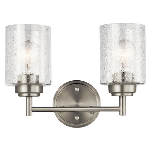 Winslow Bathroom Light in Brushed Nickel by Kichler Lighting