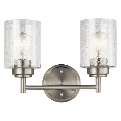 Kichler Lighting Winslow Bathroom Light in Brushed Nickel by Kichler Lighting 45885NI