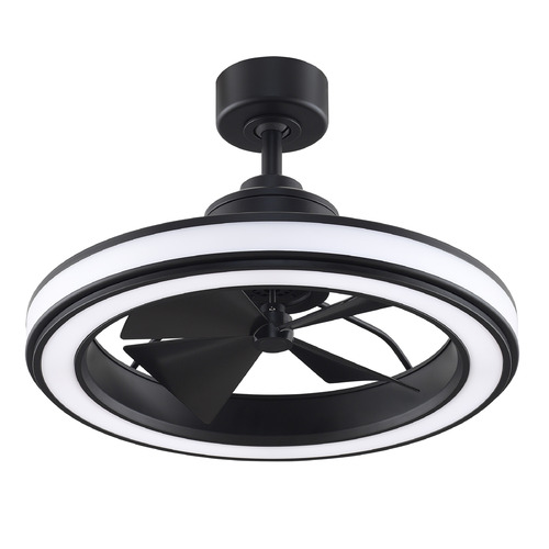 Fanimation Fans Gleam Black LED Ceiling Fan with Light