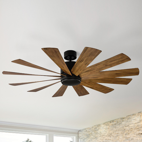 Modern Forms by WAC Lighting Windflower 60-Inch LED Smart Fan in Matte Black by Modern Forms FR-W1815-60L27MBDK